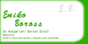 eniko boross business card