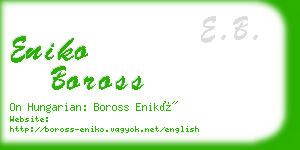 eniko boross business card